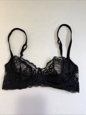 La Perla Black Lace Underwire Bralette - Women's Intimates Size 32D